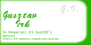 gusztav irk business card